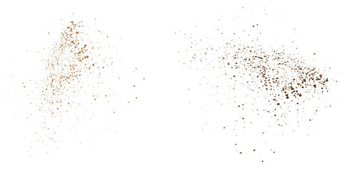 Realistic isolated cinnamon powder splash background design