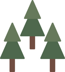 森林のアイコンイラスト