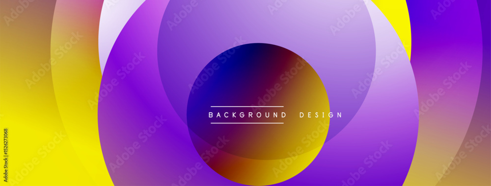 Aufkleber Abstract colorful layers create dynamic visual effect. Gradient hues blend, forming modern background design. Smooth transitions, vibrant tones.