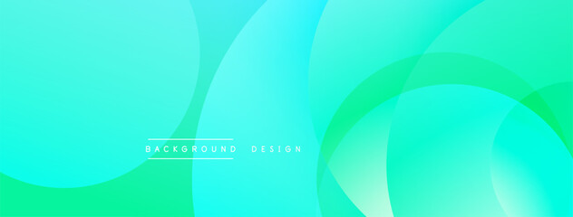 Abstract background features flowing curves, vibrant turquoise hues, gradient transitions. Modern design element for digital projects.