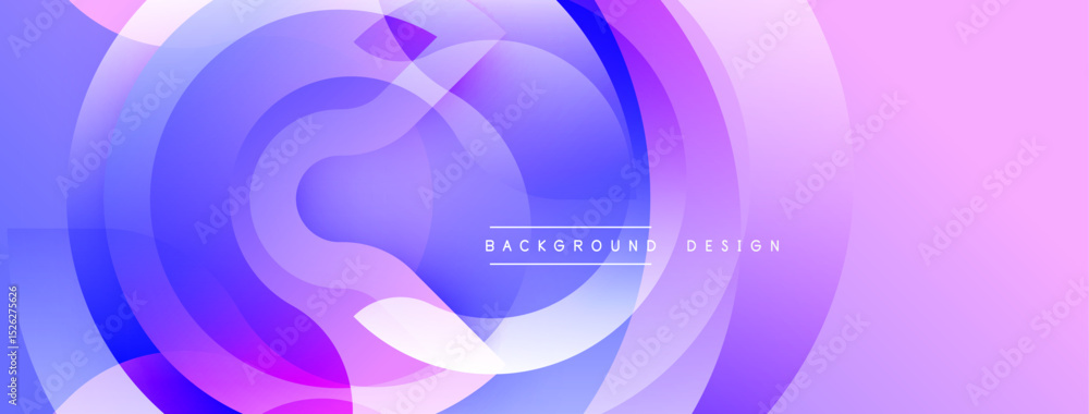 Poster abstract fluid shapes, vibrant purple hues, dynamic layers create modern background design. smooth g
