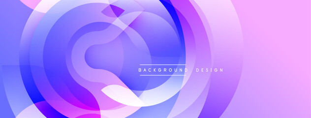 Abstract fluid shapes, vibrant purple hues, dynamic layers create modern background design. Smooth gradients, flowing forms.