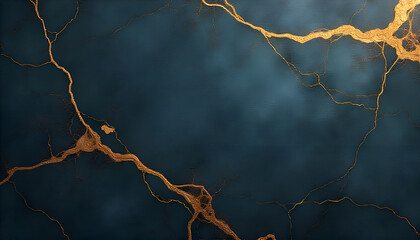 Elegant Dark Gray Marble with Gold Veins Texture - High-Quality Design