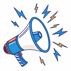 megaphone announcement message