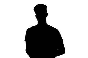 silhouette of a young man