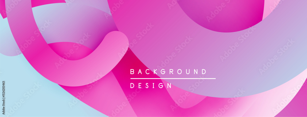 Aufkleber Abstract fluid shapes, pinks, purples, light blue. Modern design, smooth gradients create dynamic composition. Background texture.