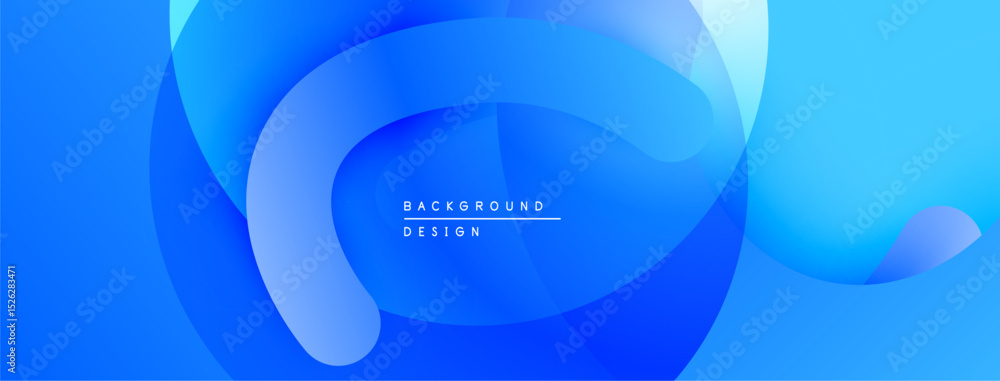 Aufkleber abstract blue layers create flowing shapes. gradient colors suggest depth, modern design elements pr