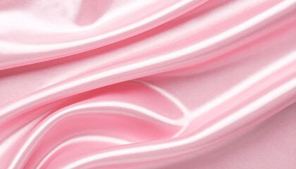 Close up of soft pink linen fabric with gentle folds and natural texture. The smooth, woven surface and pastel tone evoke a calm, cozy, and elegant feel ideal for textile or background use