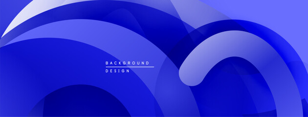 Abstract blue layers create flowing shapes. Modern design, smooth gradients, dynamic composition. Perfect backdrop for projects.