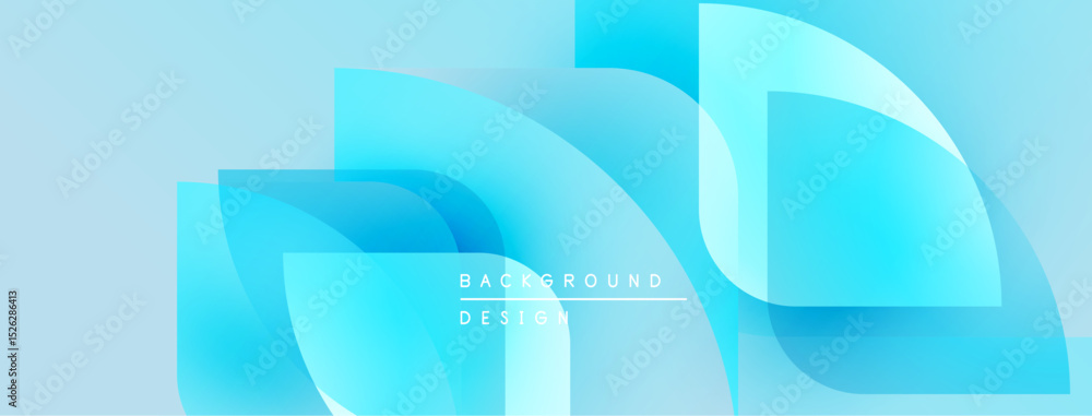 Leinwandbilder Abstract blue shapes overlap, creating dynamic gradient effect. Modern design suitable for backgrounds, presentations. Light texture visible.