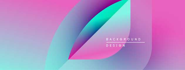 Abstract gradients blend, creating dynamic visual flow. Soft pinks, blues dominate composition. Modern design element.