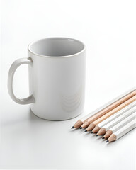 cup of coffee and pencil