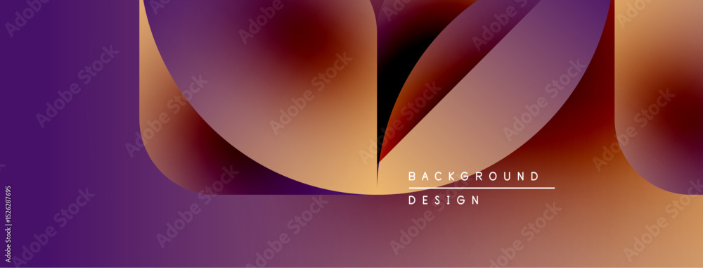 Leinwandbilder abstract fluid shapes blend, creating vibrant gradient background. modern design features warm orang