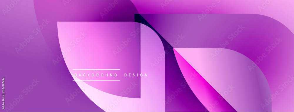 Aufkleber Abstract purple design. Fluid shapes overlap, creating dynamic visual effect. Modern background with gradient hues.