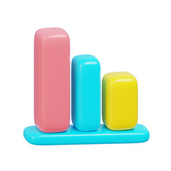 Upward visual trend of a multicolored data graph