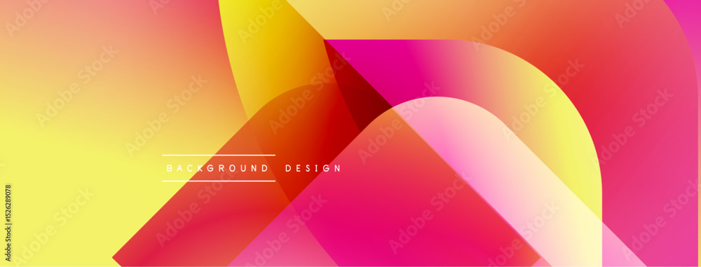 Aufkleber Abstract vibrant background. Smooth gradients blend yellow, orange, pink hues. Modern design elements create dynamic visual impact.
