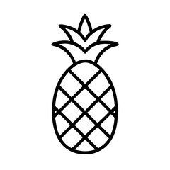 Obraz premium Outline of a pineapple against a plain background showcasing its distinctive shape and patterns for artistic use
