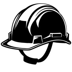 Hard Hat Black SVG Vector Outline