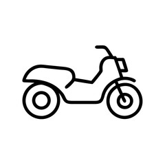 Obraz premium Modern motorcycle design features a sleek frame and sturdy wheels ideal for urban riding or off-road adventures