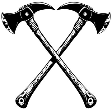 crossed black axes clip art preview