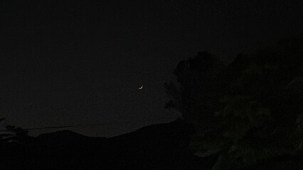 Fototapeta premium dark cresecent moon light