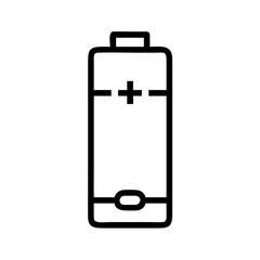 Simple illustration of a battery symbol representing power and energy storage technology
