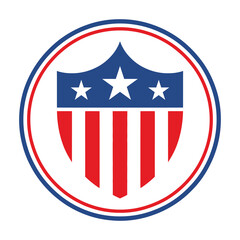 Patriotic american shield logo design