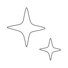Obraz premium star sparkle outline vector