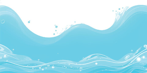 Fototapeta premium Elegant watercolor background in aqua and marine tones with a soft flowing texture. Versatile abstract design for use in both print and digital. 