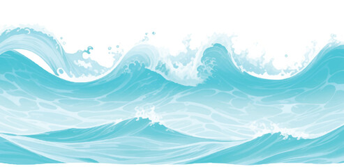 Watercolor wash blending sea and sky elements in delicate blue and green tones. Abstract nature-inspired texture for calm, airy designs.
