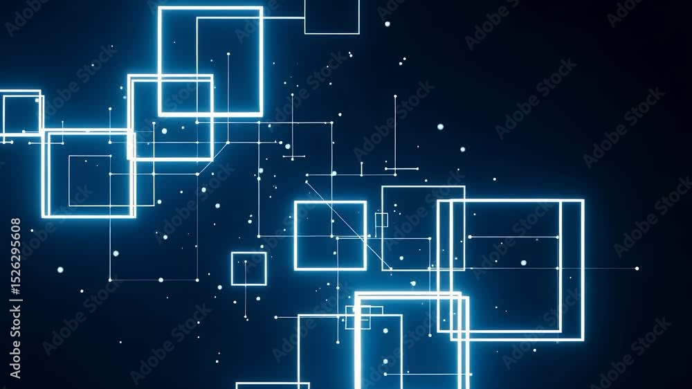 Poster digital network abstraction: a mesmerizing illustration showcases a vibrant network of interconnecte