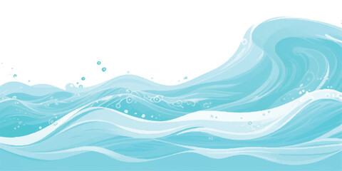 Tranquil watercolor sea texture featuring light blue and green hues. Hand-painted abstract art perfect for backgrounds, invitations, and creative projects.
