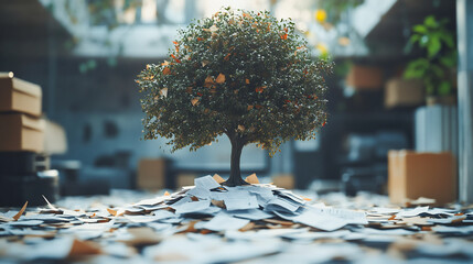 Bad complex messy management or organization, chaotic decision tree, complicated business process