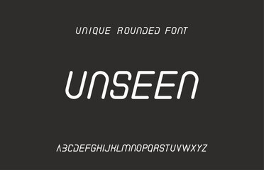 UNSEEN, font,  MInimal  Stylish Font design, creative logo, font, typography font logos fashion vector illustration