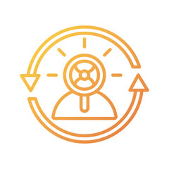 Obraz premium Remarketing - Financial Strategy Outline Illustration