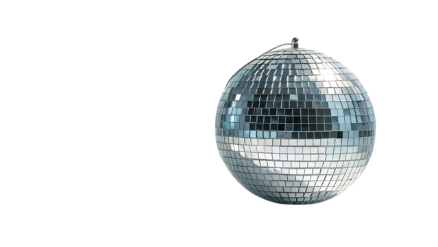 disco ball isolated on transparent white background PNG
