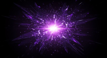 Purple crystalline explosion