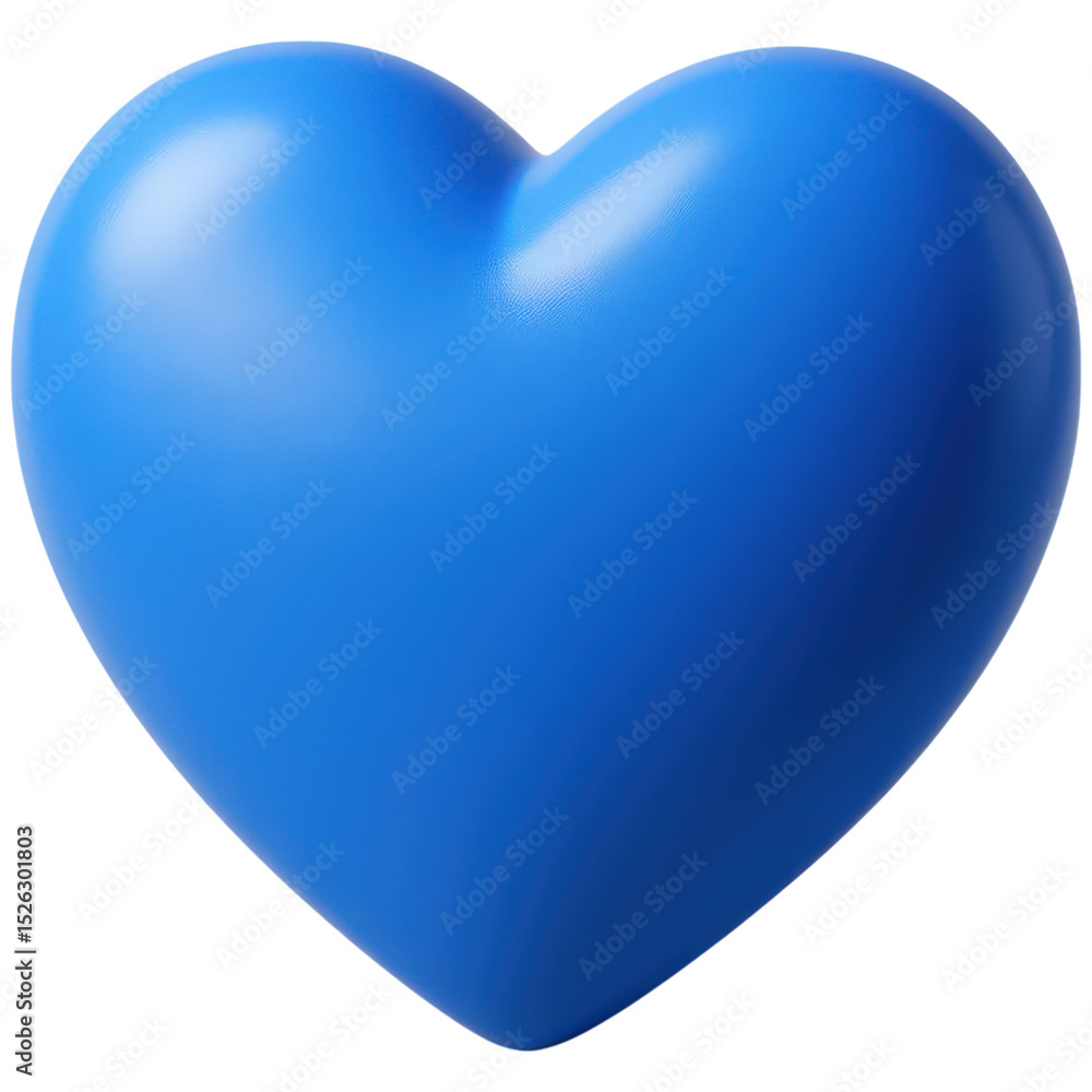 Poster azure heart symbol on transparent backdrop a beacon of digital affection and connection in the moder