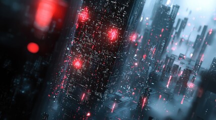 Cyberpunk Cityscape: Digital Metropolis at Night