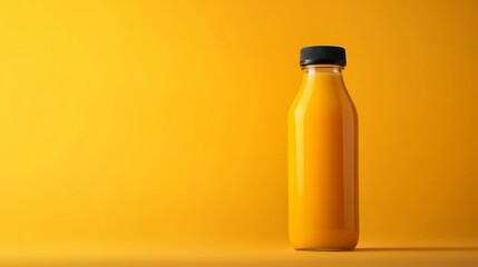 Bright healthy juice bottle with immune-boosting ingredients like orange, lemon, and ginger