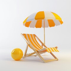 Beach relaxation with summer essentials
