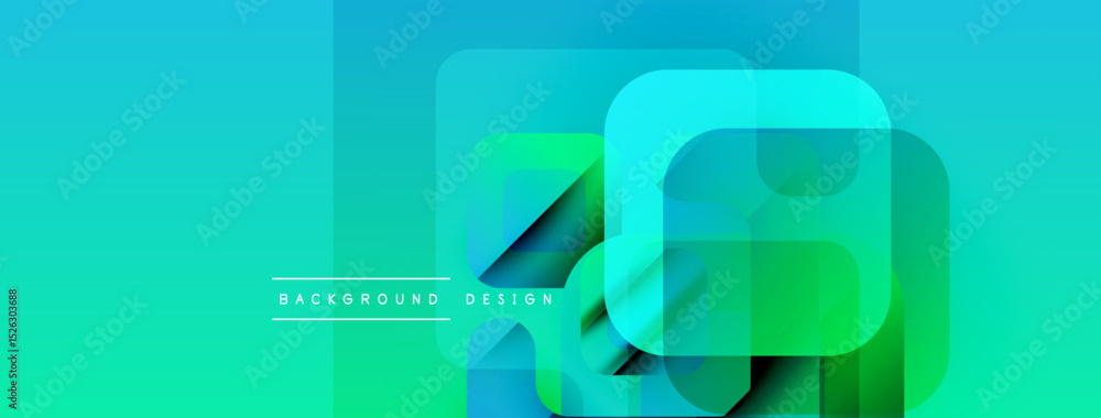 Poster Abstract gradient background. Overlapping squares create dynamic visual effect. Modern design elements, vibrant colors, smooth transitions.