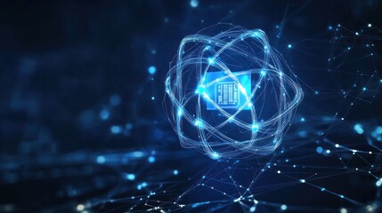 Abstract digital network sphere