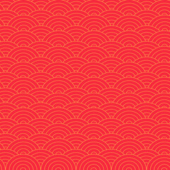 Decorative Japanese themed circular pattern design