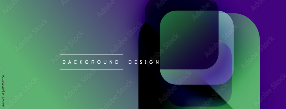 Aufkleber Abstract gradient layers create dynamic visual effect. Text reads background design. Modern, vibrant color scheme dominates composition.