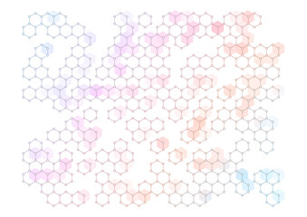 Abstract background with a pastel coloured grid design 
