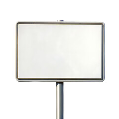 Fototapeta premium Blank White Sign: Perfect for Mockups and Advertising