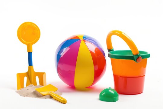 Colorful beach toys for kids