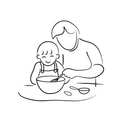 Father and Son Baking Together A Sweet Family Recipe