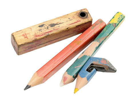 Vintage pencils, various colors and woods